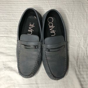 Mens grey Calvin Klein dressing shoes